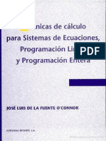 Técnicas de Cálculo para Sist de Ecuaciones, Programación Lineal y Entera - O'Connor - 3ed PDF