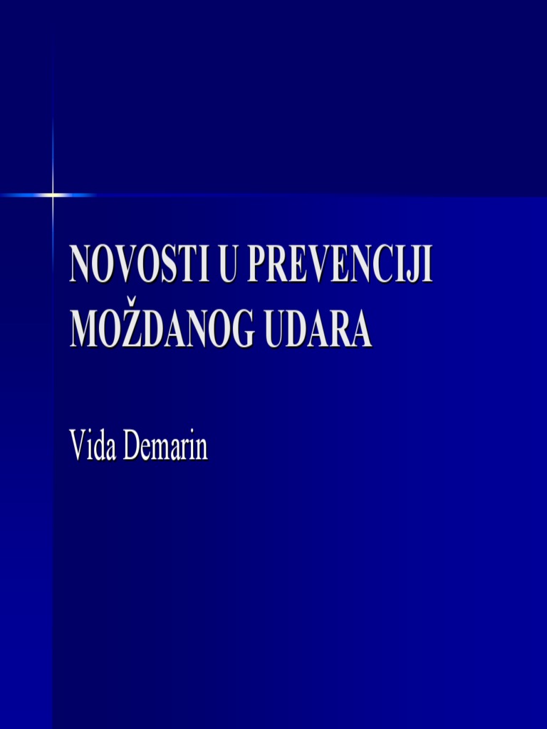 03 Demarin Sekundarna Prevencija Mozdanog Udara Pdf Pdf