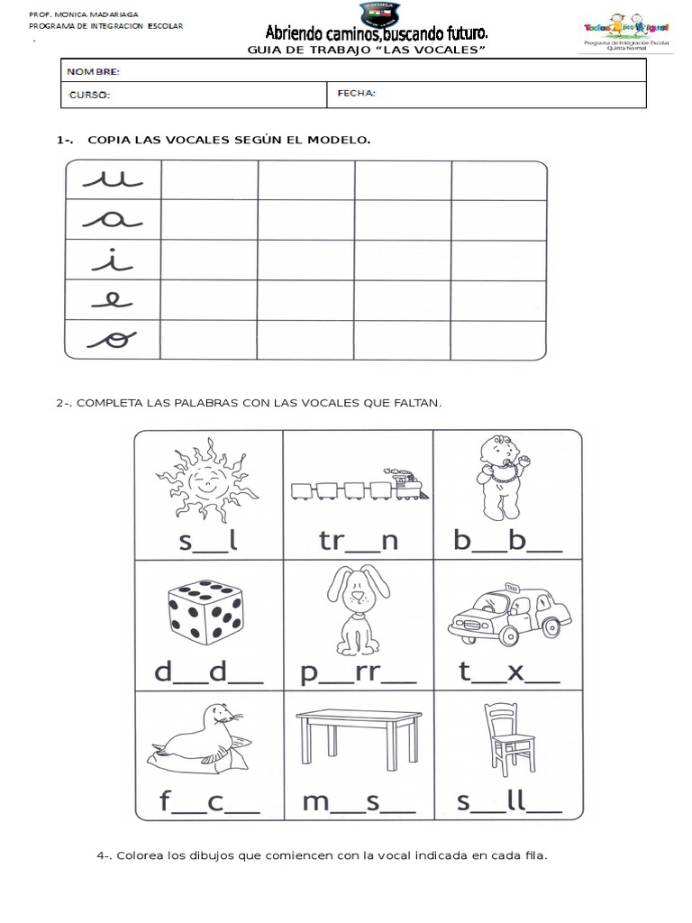 Actividades para Aprender las Vocales | PDF