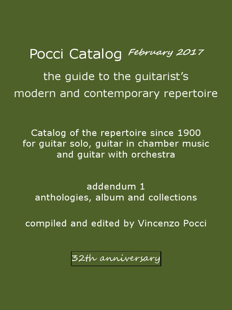 Pocci Catalog 32Th February 2017 Anthologies | Pdf | Ragtime | Blues