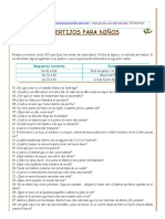 100 Acertijos para Niños Con Soluciones PDF