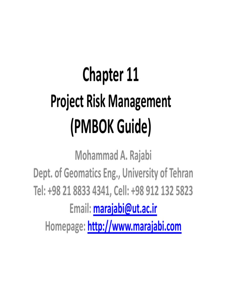 Pmbok PDF | Download Free PDF | Risk Management | Risk