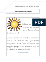 ACTIVIDADES PARA TRABAJAR LA COMPRENSIÓN LECTORA El Caracol Caco PDF