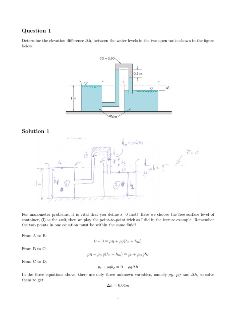 Fluid Mechanics Practice Problems | PDF | Flow Measurement | Fluid ...