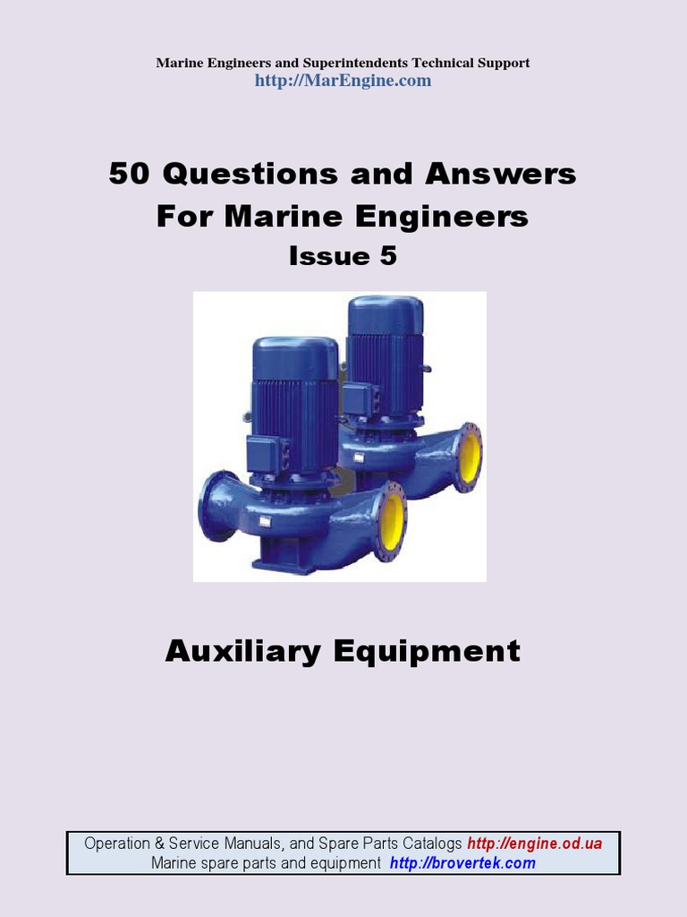 Marine Engineering Q&A for Auxiliaries | PDF | Pump | Valve