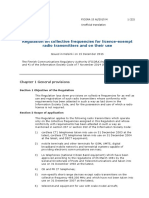 FICORA Regulation on licence-exempt radio transmitters