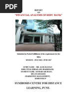 "Financial Analysis of HDFC Bank": Symbiosis Centre For Distance Learning, Pune