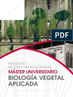 Biología Vegetal Aplicada: Máster Universitario