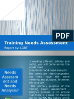 Training Needs Assessment: Report By: LGBT