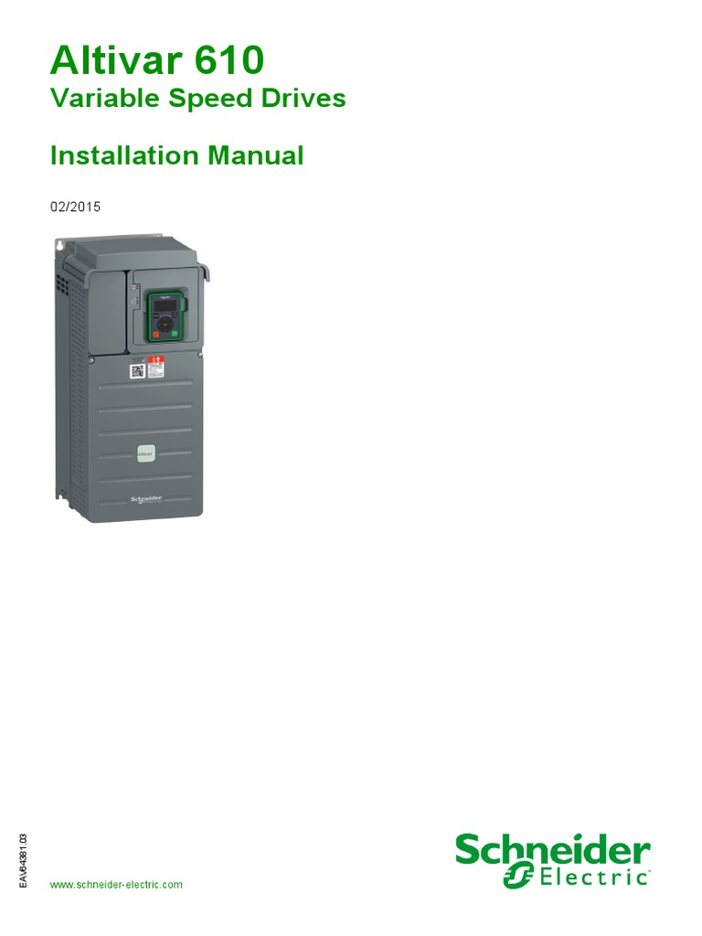03 ATV610 Installation Manual en EAV64381 03 | PDF | Direct Current ...