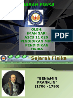 Sejarah Fisika (Benjamin Franklin)