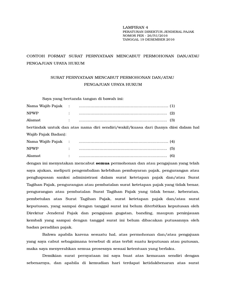 Lampiran 4 Pernyataan Pencabutan Pdf