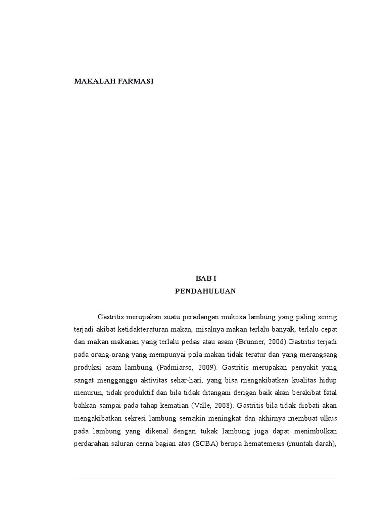 Contoh Makalah Gastritis