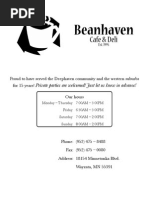Download Beanhaven Menu July 2010 by keehun_nam SN34614025 doc pdf