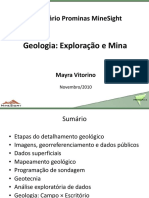 Mayra - Geologia - Exploração e Mina - Seminario Prominas 2010