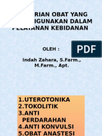 Pemberian Obat Yang Lazim Digunakan Dalam Pelayanan Kebidanan