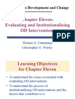 Organization Development and Change: Chapter Eleven: Evaluating and Institutionalizing OD Interventions