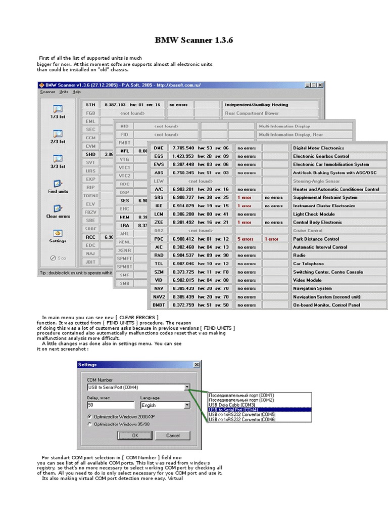 BMW Scanner 1.3.6 Features Overview | PDF | Image Scanner | Computer File