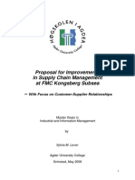 Proposal For Improvements in Supply Chain Management at FMC Kongsberg Subsea