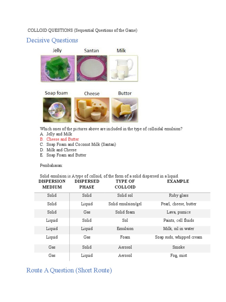 Soal Koloid English Fix Colloid Emulsion