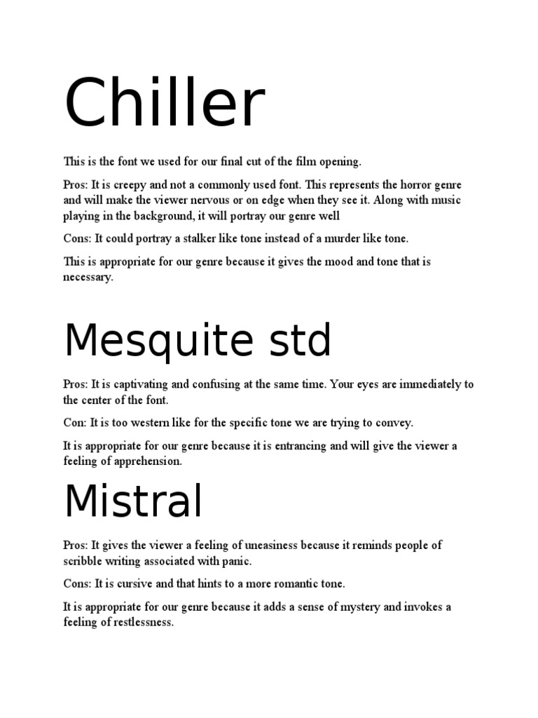 Chiller Mesquite STD PDF
