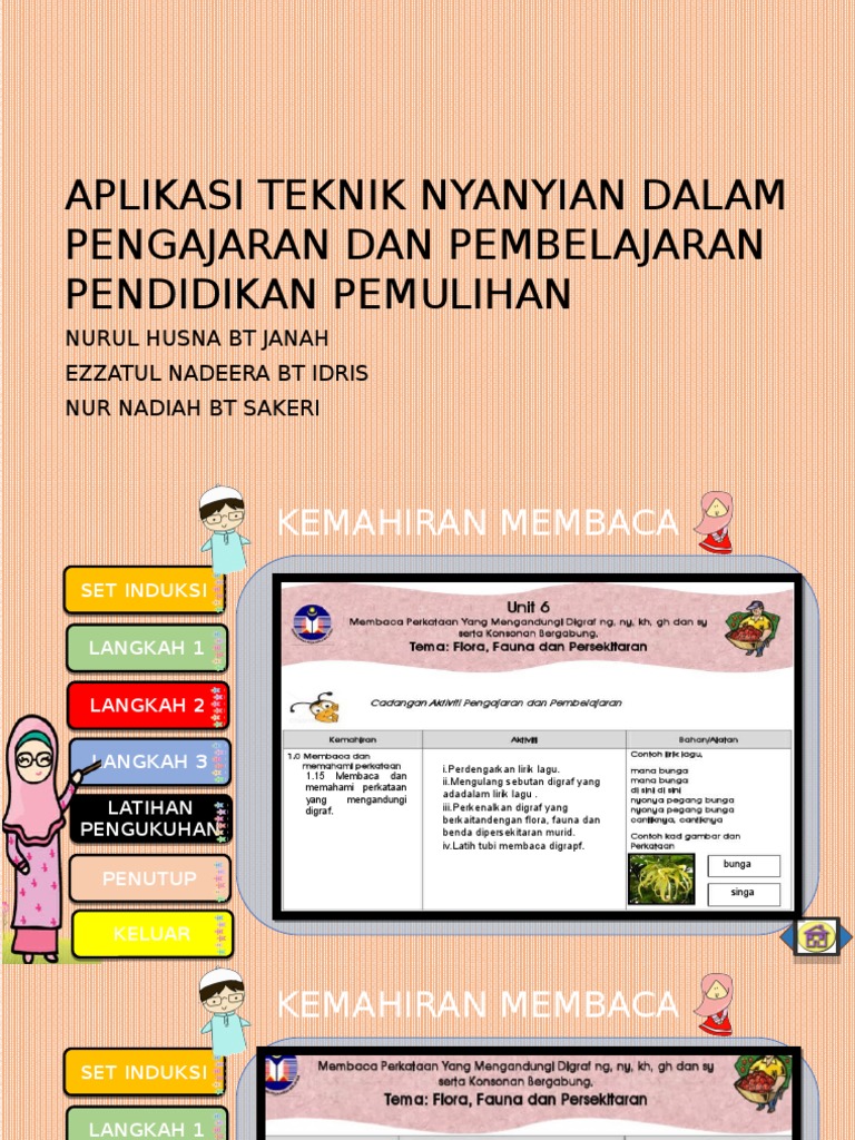 Aplikasi Teknik Nyanyian Dalam Pengajaran Dan Pembelajaran 