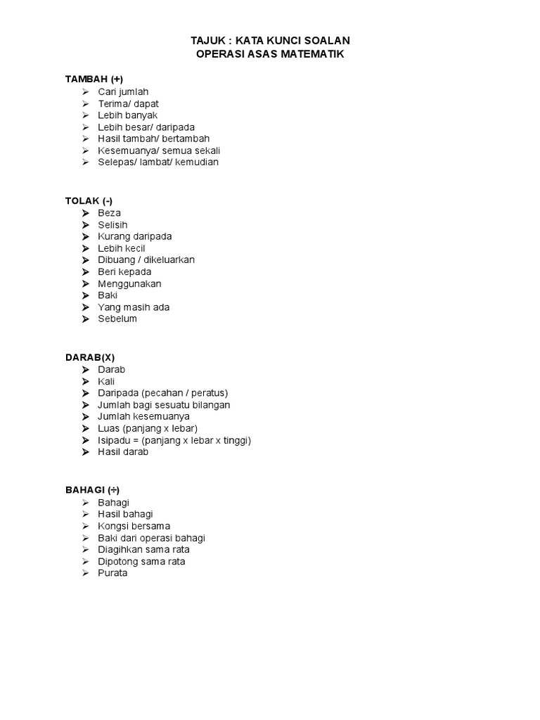 Kata Kunci Soalan Pdf