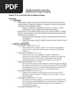 Bridget Somerville's Lesson Plan Integrating Technology & Pedagogy Grades 11-12: Lord of The Flies by William Golding Standards: Iste Nets