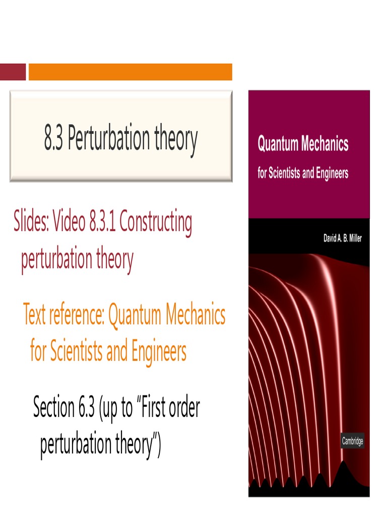Time-Independent Perturbation Theory | PDF | Perturbation Theory ...