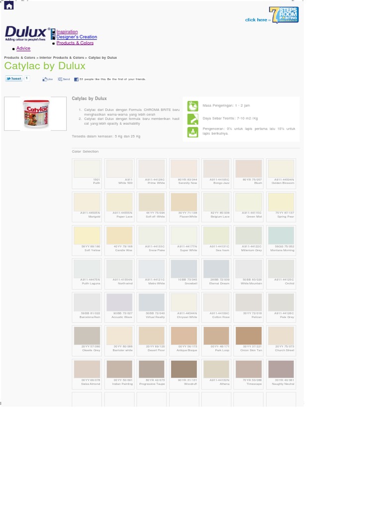 Catylac By Dulux Pdf Alam