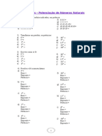 3 - Exercícios - Potenciação de Números Naturais.doc