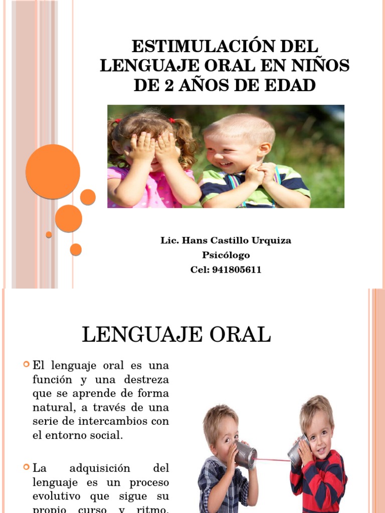 Estimulación del Lenguaje Oral a 2 Años | PDF | Artes del Lenguaje y ...