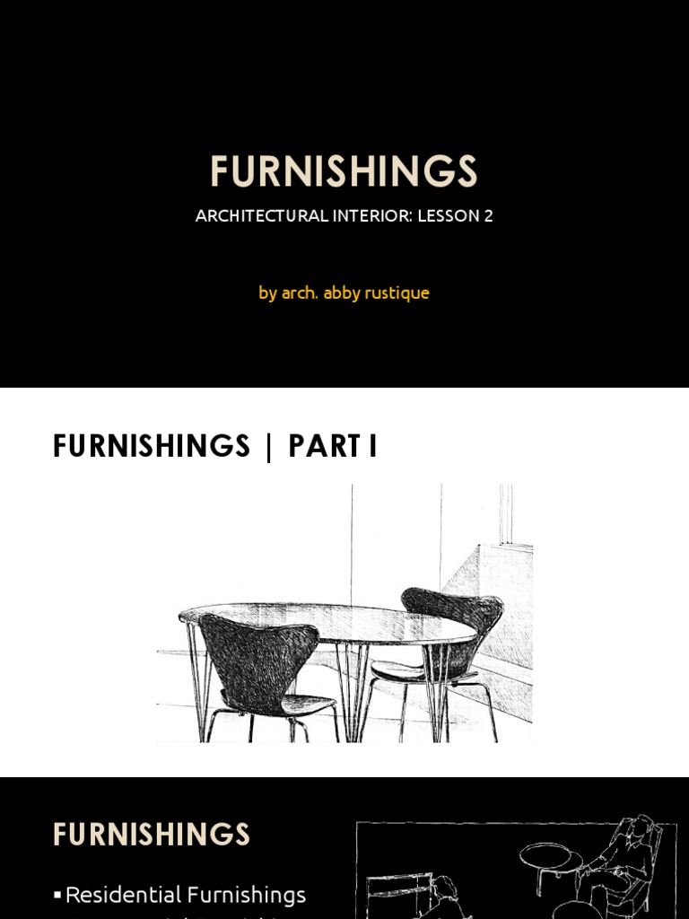 Lesson 2 Furnishings Part 1 PDF Chair Upholstery