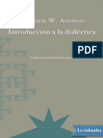 Introduccion A La Dialectica - Theodor W Adorno