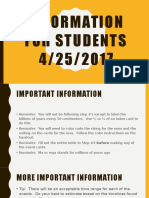 Information For Students