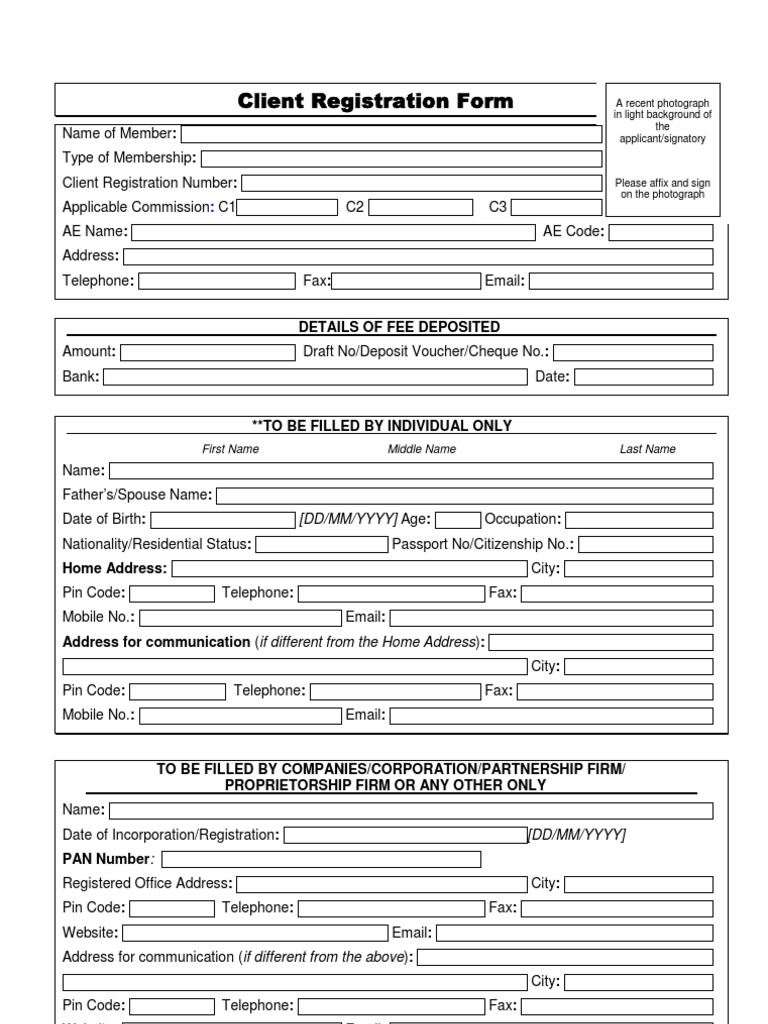 Client Registration Form July2009 | PDF | Government | Government ...