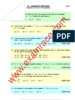 Mathematics Quadratic Equation MCQ