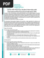 Download Call for IPSF-FIP Internship 2017 by International Pharmaceutical Students Federation IPSF SN346190070 doc pdf