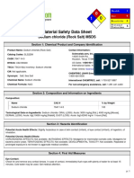 Sodium Chloride (Rock Salt) MSDS: Section 1: Chemical Product and Company Identification