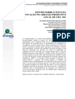 4- ESTUDO SOBRE O FOCO DA INOVAÇÃO NO ARRANJO PRODUTIVO LOCAL DE UBÁ- MG (ENEGEP 2010)