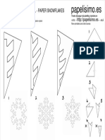 Como Hacer Copos de Nieve de Papel Paso A Paso Snowflakes PDF