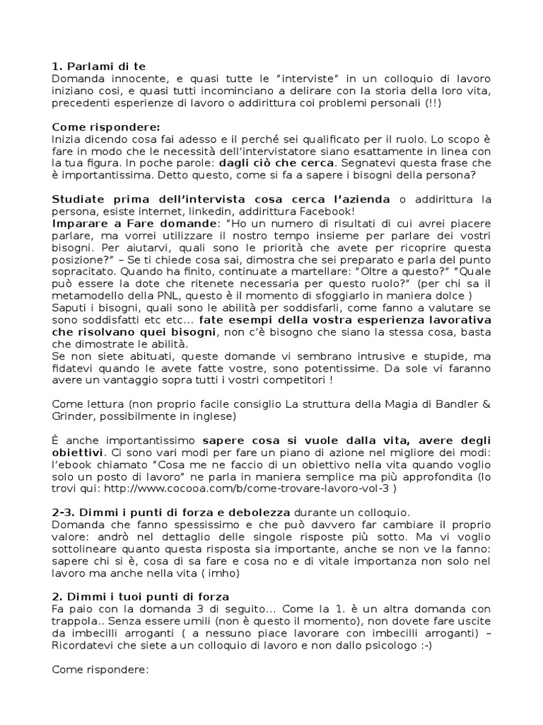 Domande Colloquio | PDF, image size:768x1024