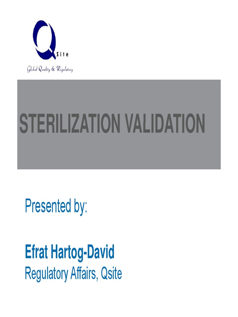 Sterilization Validation Qsite PDF Sterilization (Microbiology