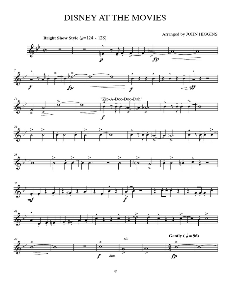 Disney at The Movie Orquesta - Horn in F 1 | PDF | Leisure