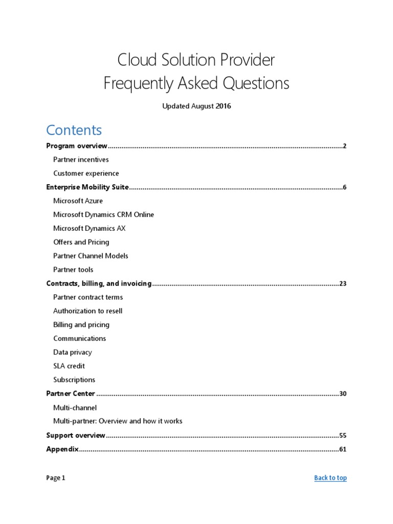 Cloud Solution Provider | PDF | Cloud Computing | Office 365