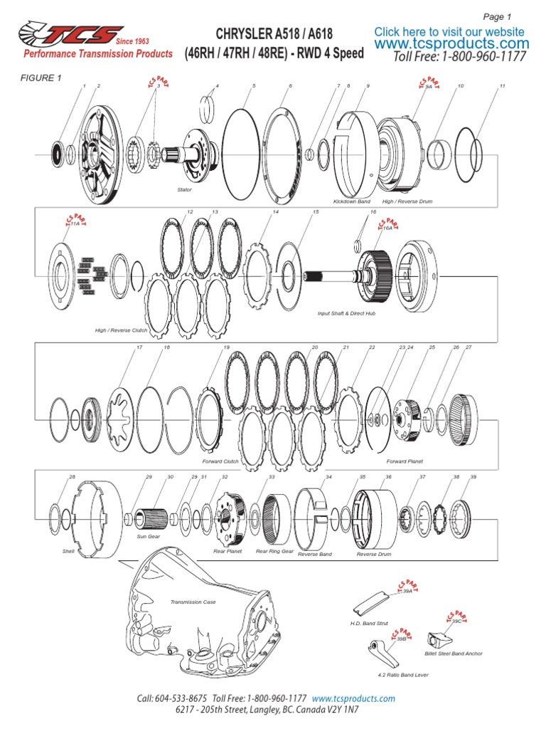 Chrysler A518/A618 Transmission Guide | PDF | Clutch | Transmission ...