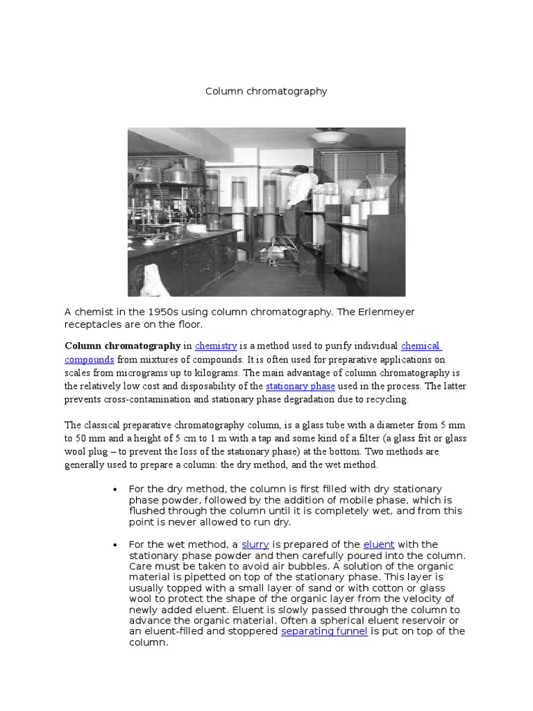 Column Chromatography Techniques Explained | PDF | Chromatography ...