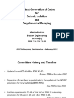 The Next Generation of Codes For Seismic Isolation and Supplemental Damping