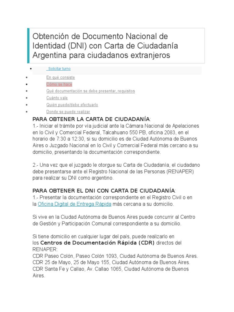 Ciudadania Argentina Naturalizacion Nacionalidad