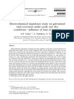 Electrochemical Impedance Study On Galvanized Steel Corrosion Under Cyclic Wet-Dry Conditions - in Uence of Time of Wetness